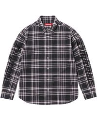 Supreme - Old English Plaid Flannel Shirt "Ss25 - Lyst
