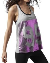 Reebok - Dance Tank "Medium Heather Fiery Fuchsia" Ab1939" - Lyst