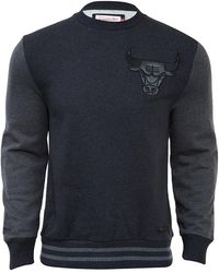 Mitchell & Ness - Leather Trim Crewneck Sweatshirt 479Fa" - Lyst