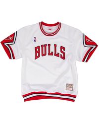Mitchell & Ness - Nba Authentic Shooting Shirt Chicago Bulls 87-88 "Bulls" Asshlg18047 Cbuwhit87" - Lyst