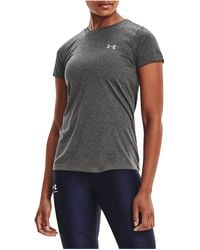 Under Armour - Tech Short-Sleeve T-Shirt "Carbon Heather Metallic" 1277207 090" - Lyst