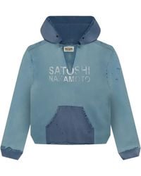 Satoshi Nakamoto - Distressed V-Cut Hoodie /Light" Sat072" - Lyst