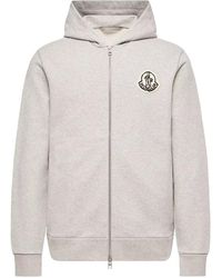 Moncler - Sketched Logo Zip-Up Cotton Hoodie Mon106" - Lyst