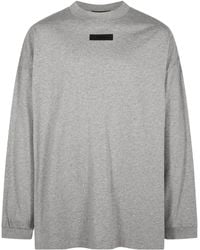 Fear Of God - Tab Long Sleeve Tee "Dark Heather Oatmeal" 125Sp244203F" - Lyst