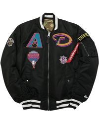 KTZ - Alpha Industries Arizona Diamondbacks X Reversible Ma-1 Bomber Jacket Camo" Ne521" - Lyst