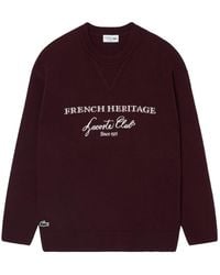 Lacoste - Wool Blend Crew Neck Tennis Heritage Sweater Ah6931 51 3Ke" - Lyst