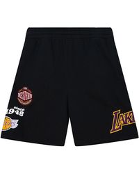 Mitchell & Ness - Team Origins Fleece Shorts "Nba Lakers" Pshr4851 Lalyypppblck" - Lyst