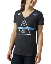 Reebok - Ufc Ufan Tri-Blend V-Neck T-Shirt Aj4407" - Lyst