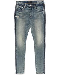 Purple Brand - Skinny Shadow Seam Coated Jeans "Dark" P001 Stkd424" - Lyst