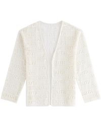 Kith - Ethan Logo Lace Cardigan "Off- Khw010111 114" - Lyst