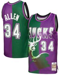 Mitchell & Ness - Split Swingman Jersey "Nba Milwaukee Bucks 1996 Ray Allen" Smjy4845 Mbu96Ralgnpr" - Lyst