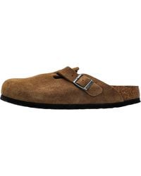 Birkenstock - Boston Soft Footbed Suede Leather "Dark Tea Tonal - Lyst