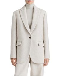 Brunello Cucinelli - Wool Relaxed Jacket "Mother Of Pearl" Brun2896" - Lyst