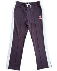 CASABLANCA - Loopback Laurel Tape Pintuck Jogger "Burgundy" Aw25 Jtr 296 01" - Lyst