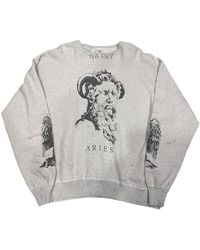 SAINT Mxxxxxx - Aries Crewneck Sweatshirt "Cream" Sm A23 0000 C02" - Lyst