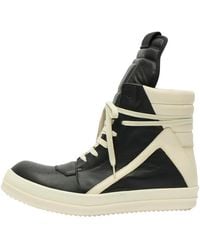 Rick Owens - Leather Geobasket Sneaker Milk" Ru02F4894 Lco 911" - Lyst