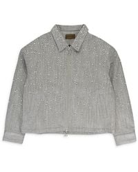 BIRTH OF ROYAL CHILD - Rhinestone Zipper Light Work Jacket "Light" Bc25Ssjk01" - Lyst
