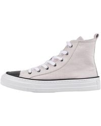 Brunello Cucinelli - Birch Cotton Linen High Top Sneakers Brun1765" - Lyst