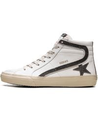 Golden Goose - Slide Lab Leather With Star And Flash - Lyst