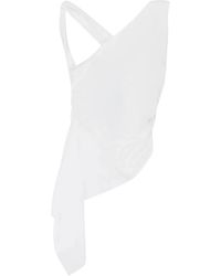 Rhude - Asymmetrical Draped Blouse Ss22To013203770377" - Lyst