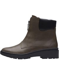 Clarks - Calla Zip "Dark" 26167345" - Lyst