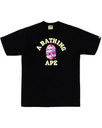 A Bathing Ape - Sta Camo College T-Shirt 140" - Lyst