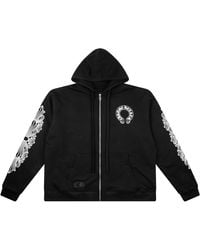 Chrome Hearts - Horseshoe Floral Cross Sleeve Zip Up Hoodie Chrm0146" - Lyst