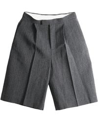 MM6 by Maison Margiela - Striped Wool Blend Tailored Shorts S52Mu0140M36005001F" - Lyst