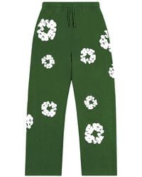 DENIM TEARS - Cotton Wreath Open Hem Sweatpants Dt414" - Lyst