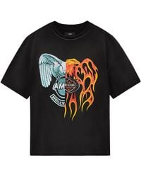 Amiri - Harley Davidson Spliced Logo Oversized T-Shirt Amt0Jr1043 001 Blac" - Lyst