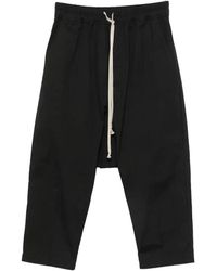 Rick Owens - Drawstring Cropped Pants Ru02F4381 Te 09" - Lyst