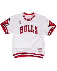 Mitchell & Ness - Nba Authentic Shooting Shirt Chicago Bulls 87-88 "Bulls" Asshlg18047 Cbuwhit87" - Lyst