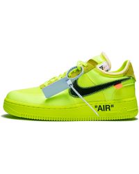 NIKE X OFF-WHITE - The 10: Air Force 1 Low 'off-white Volt' Shoes - Lyst