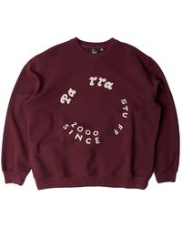 by Parra - Gasoline Crewneck Sweater "Dark Burgundy" 55235" - Lyst