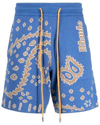 Rhude - Bandana Knit Short Tan Creme" Rhps23Sh02822190" - Lyst