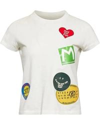 MM6 by Maison Margiela - Pool For Fun Stickers T-Shirt "Off" S52Gc0373M20050101" - Lyst