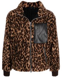 Amiri - Printed Bandana Fleece Jacket Tan" Mkf013 242" - Lyst