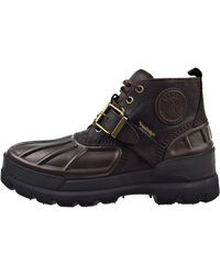 Polo Ralph Lauren - Oslo Low "Waterproof Boots Leather/Nubuck Dark" 812845237 002" - Lyst