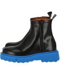 Off-White c/o Virgil Abloh - Leather Sponge Zip Boot Omid004F22Lea0011045" - Lyst