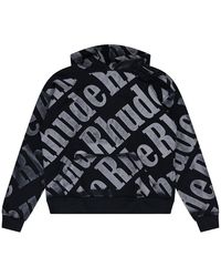 Rhude - All Over Hoodie Rhdmhds1949 Blk" - Lyst