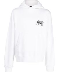 Amiri - 22 Distressed Logo Hoodie Ss23Mjg007 100" - Lyst
