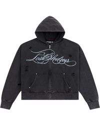 LOSTSHDWS - Distressed Script Hoodie Lst 21 22712" - Lyst
