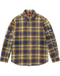 Supreme - Old English Plaid Flannel Shirt "Ss25 - Lyst