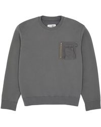 MM6 by Maison Margiela - Sweatshirt With Cargo Pocket "Taupe" Sh0Gu0038M25024810" - Lyst
