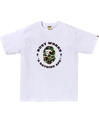 A Bathing Ape - Abc Camo Busy Works Sta T-Shirt Camo" 001Tel801007Mwh0" - Lyst