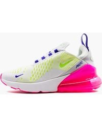 Nike - Air Max 270 "white / Pink Blast / Volt" Shoes - Lyst
