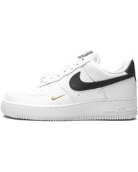 Nike - Air Force 1 Lo Essential Mns "white / Black / Gold" Shoes - Lyst