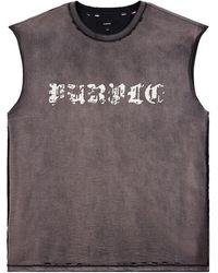 Purple Brand - Worn Gothic Sleeveless T-Shirt P103 Tbsp226" - Lyst