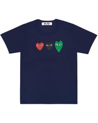 COMME DES GARÇONS PLAY - Multi Heart Ss T-Shirt Az T186 051 1 4" - Lyst
