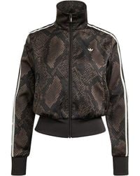 adidas - Satin Snake Print Firebird Track Jacket "Earth Strata Aurora Coffee" Kx1884" - Lyst